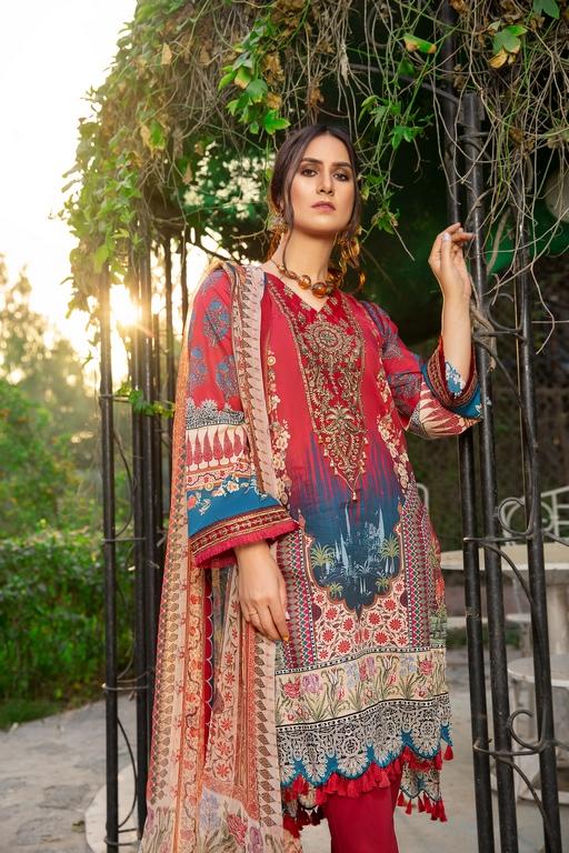 Ellena - 3-PC Unstitched Lawn