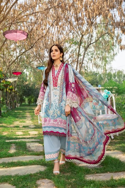 Ellena - 3-PC Unstitched Lawn