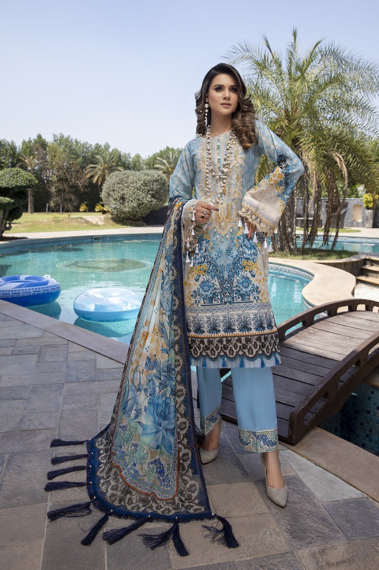 Ellena - 3-PC Unstitched Lawn