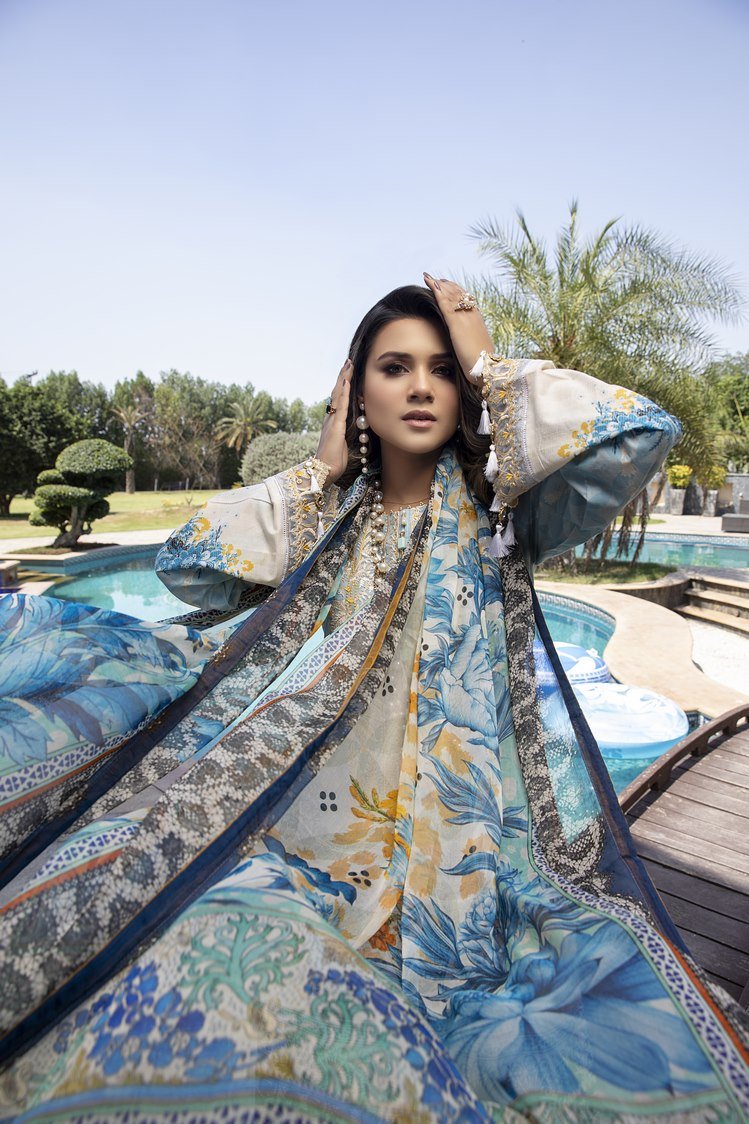 Ellena - 3-PC Unstitched Lawn