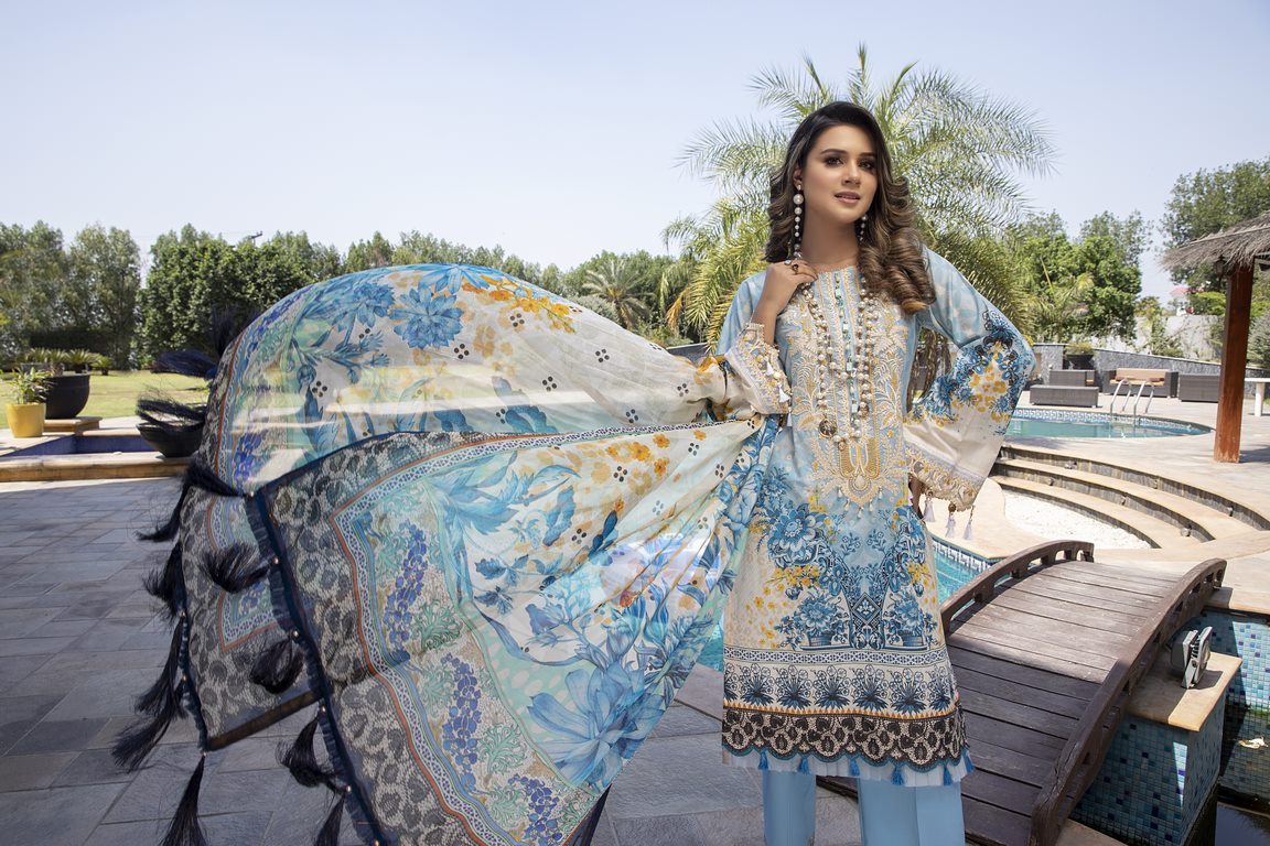 Ellena - 3-PC Unstitched Lawn