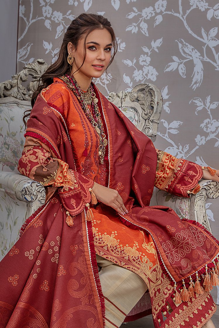 Ellena - 3-PC Unstitched Khaddar