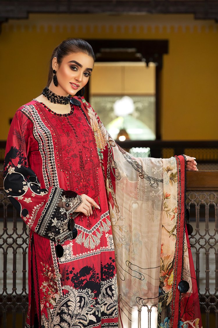 Ellena - 3-PC Unstitched Lawn