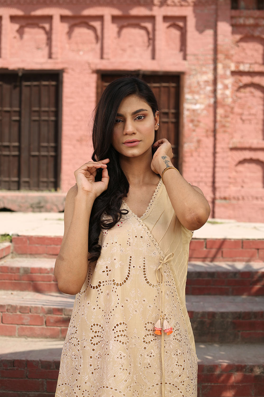 Lyla - Embroidered Schiffli Kurta (LP21004)
