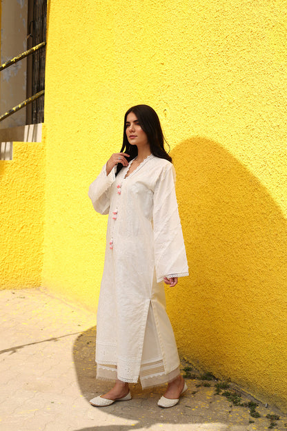 Lyla - Embroidered Schiffli Kurta (LP21001)