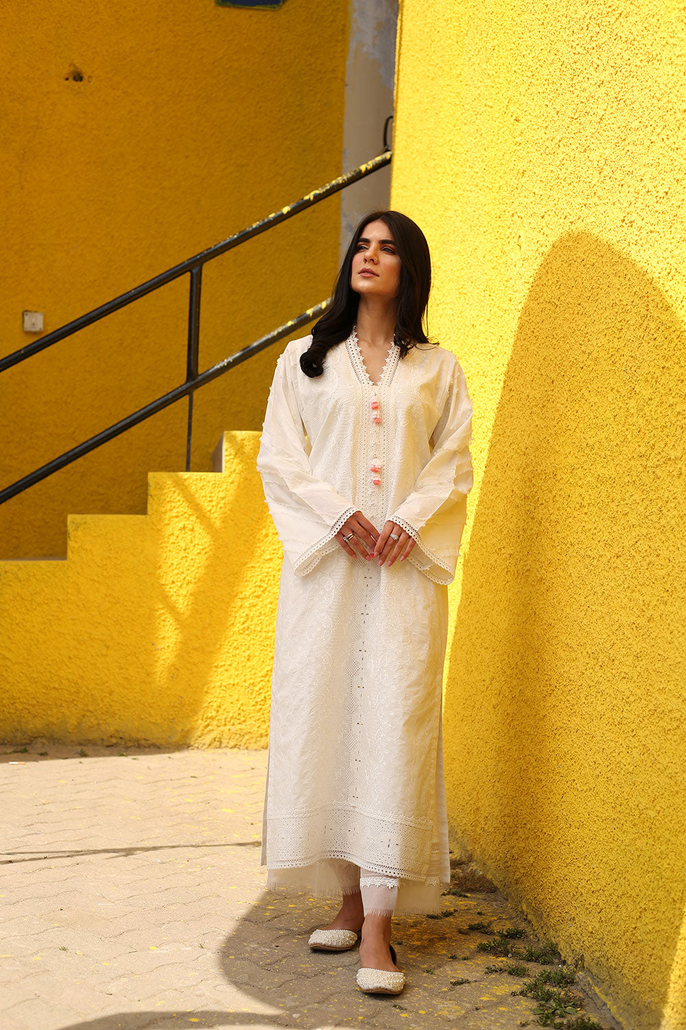 Lyla - Embroidered Schiffli Kurta (LP21001)