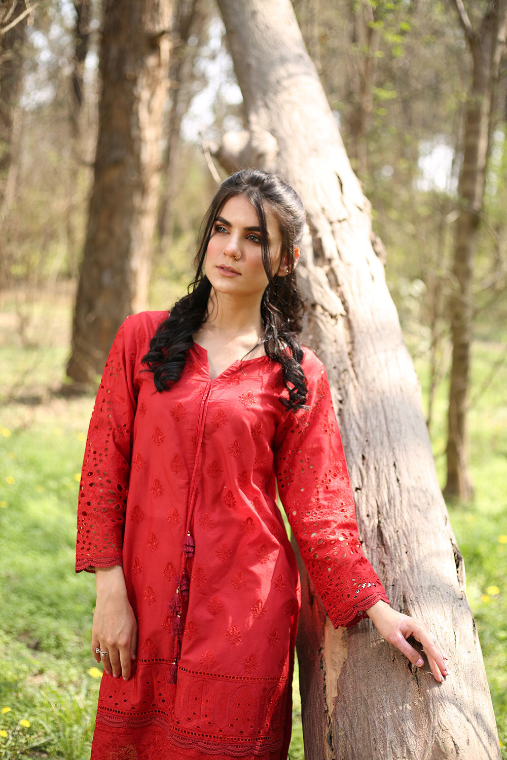 Lyla - Embroidered Schiffli Kurta (LP21008)