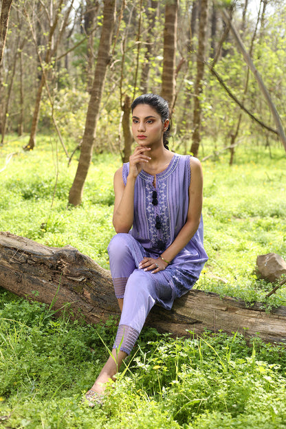 Lyla - Embroidered Schiffli Kurta (LP21007)