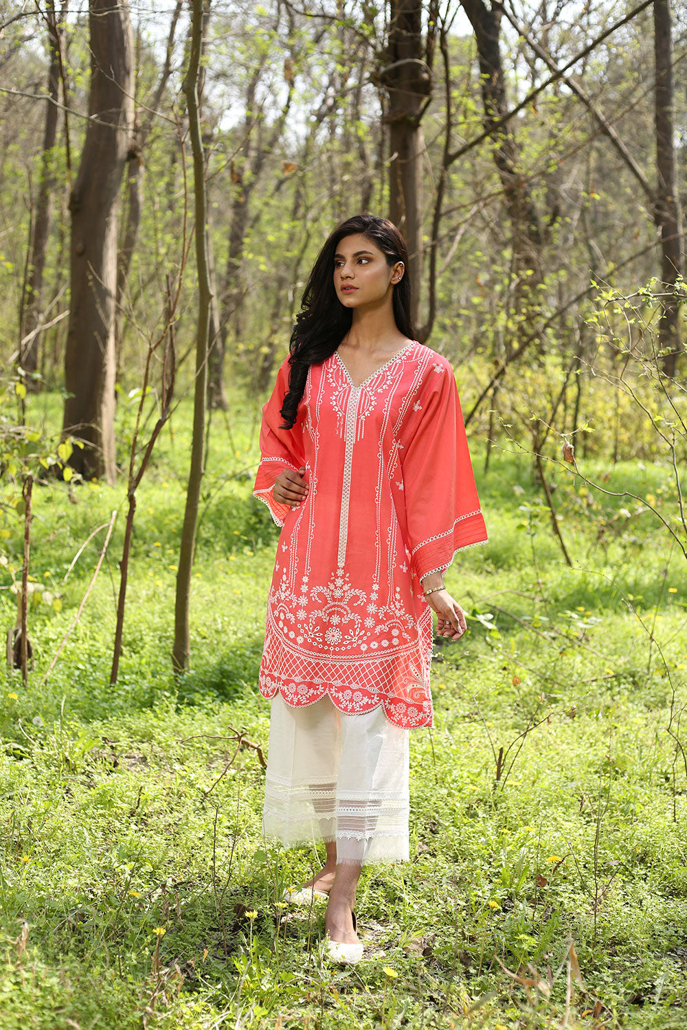 Lyla - Embroidered Schiffli Kurta (LP21009)