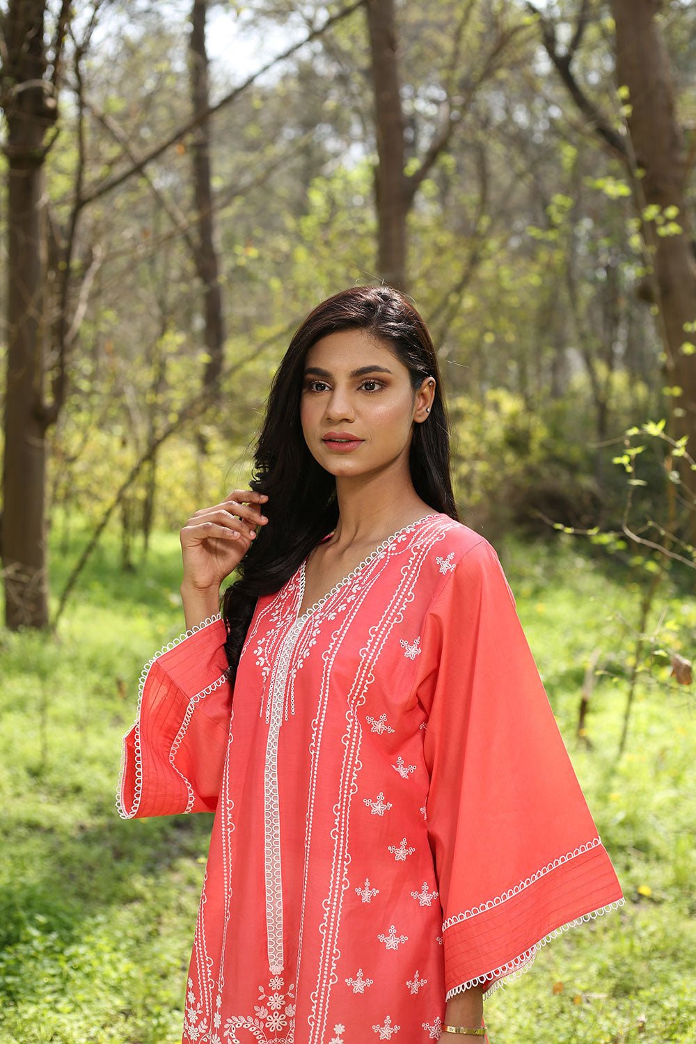 Lyla - Embroidered Schiffli Kurta (LP21009)