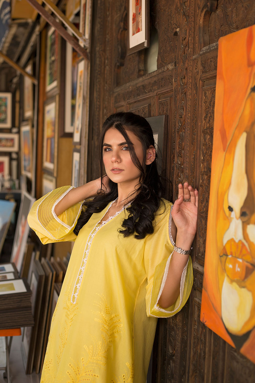 Lyla - Embroidered Schiffli Kurta (LP21005)