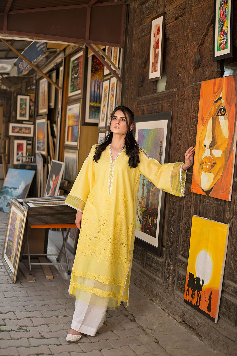 Lyla - Embroidered Schiffli Kurta (LP21005)