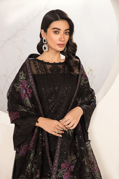 Alizeh - Embroidered Chiffon Black - V15D03 - Amera