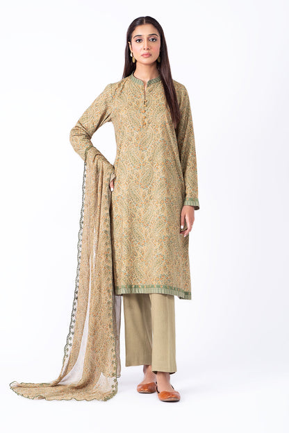 Kayseria - 3 Piece Lawn Karandi Suit