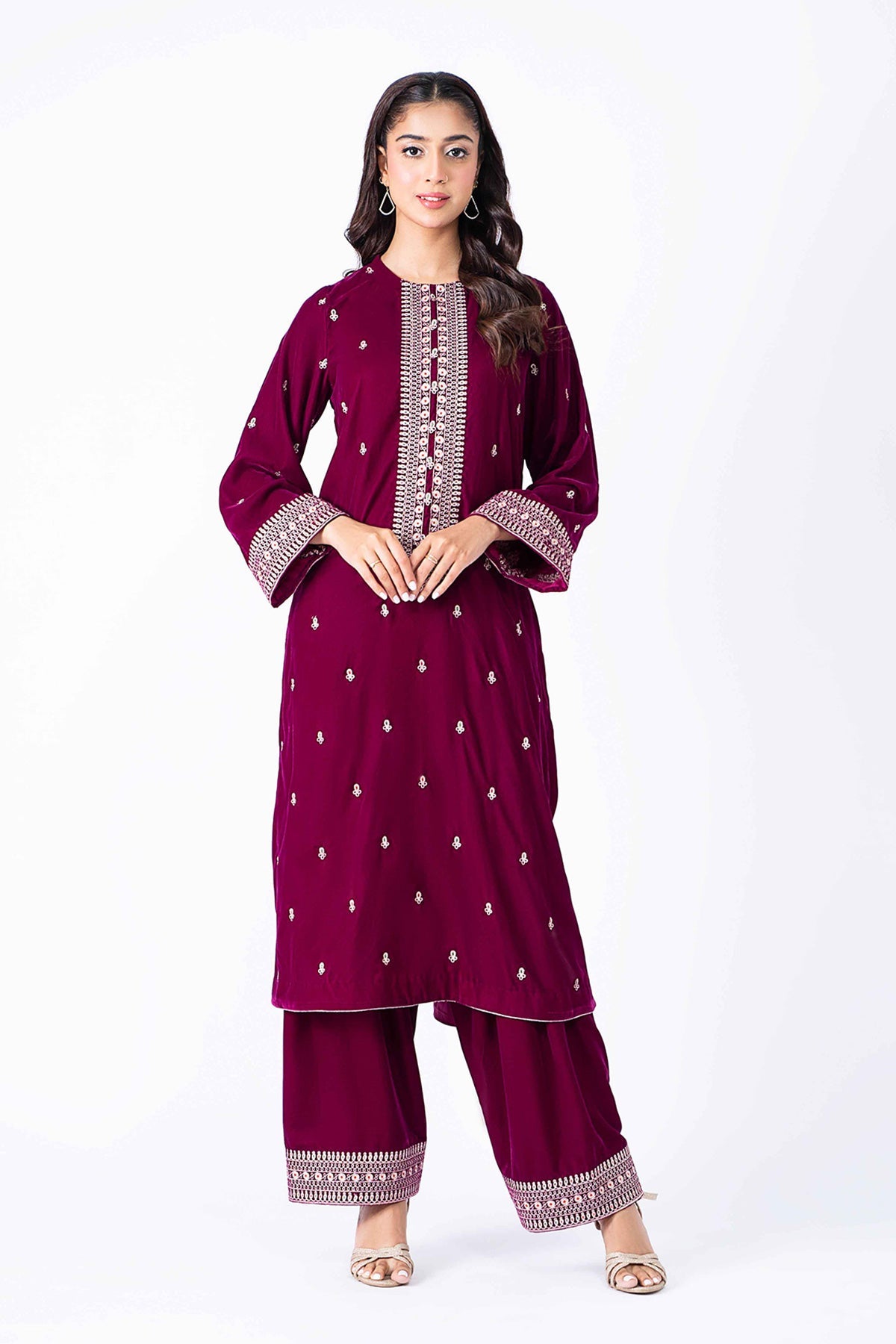 Kayseria - 2 Piece Velvet Shirt & Shalwar