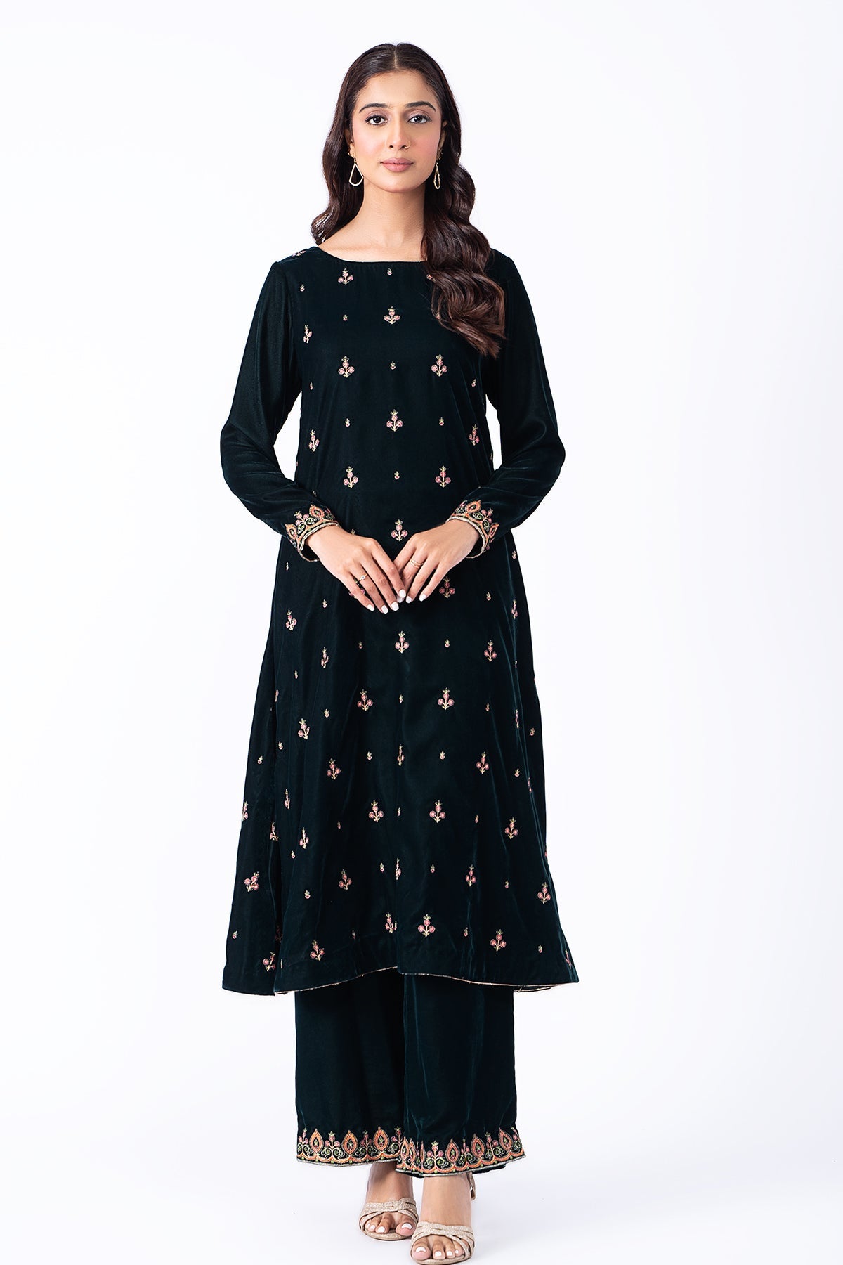 Kayseria - 2 Piece Velvet Shirt & Shalwar