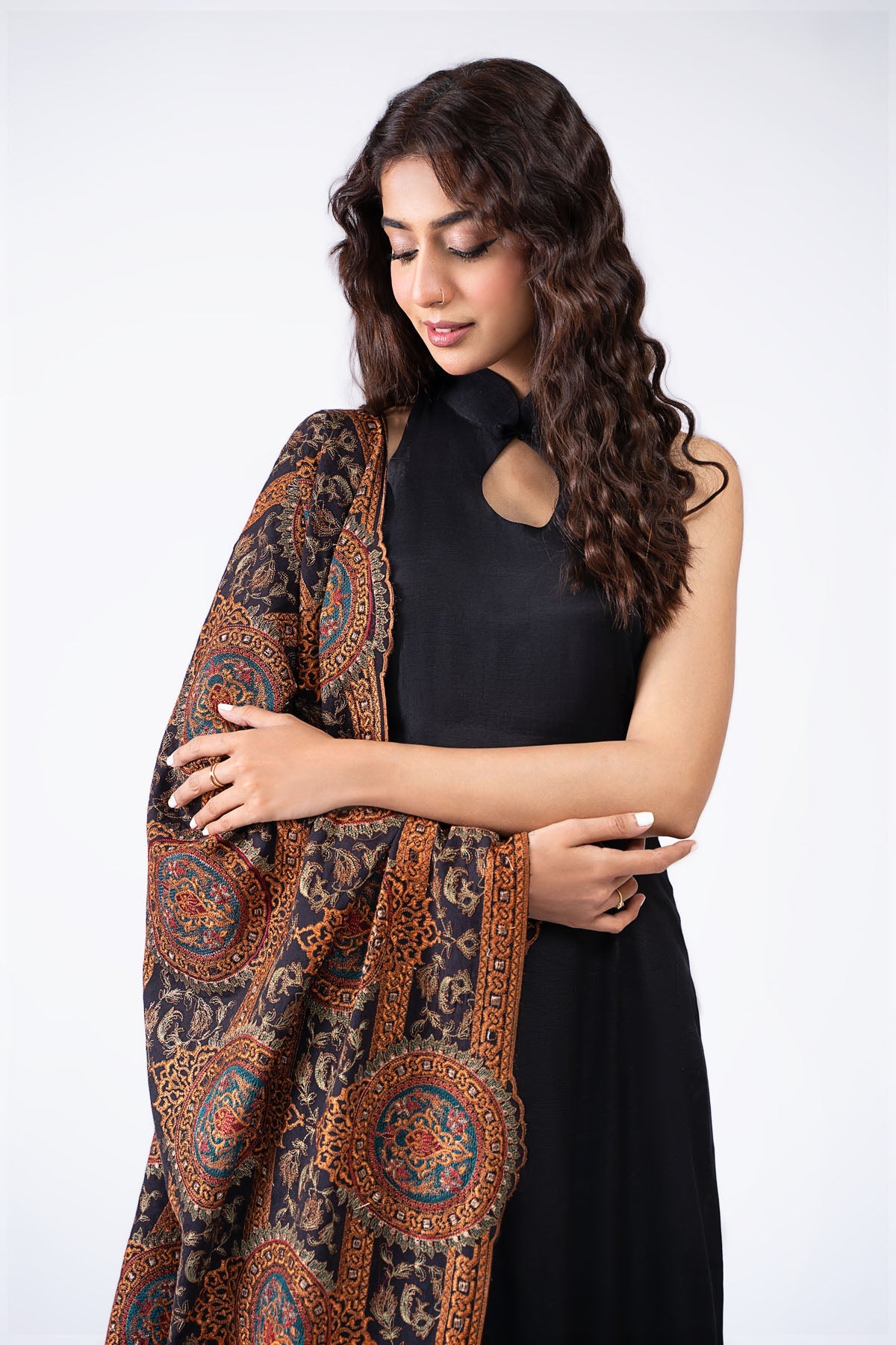 Kayseria - 1 Piece Viscose Karandi Shawl