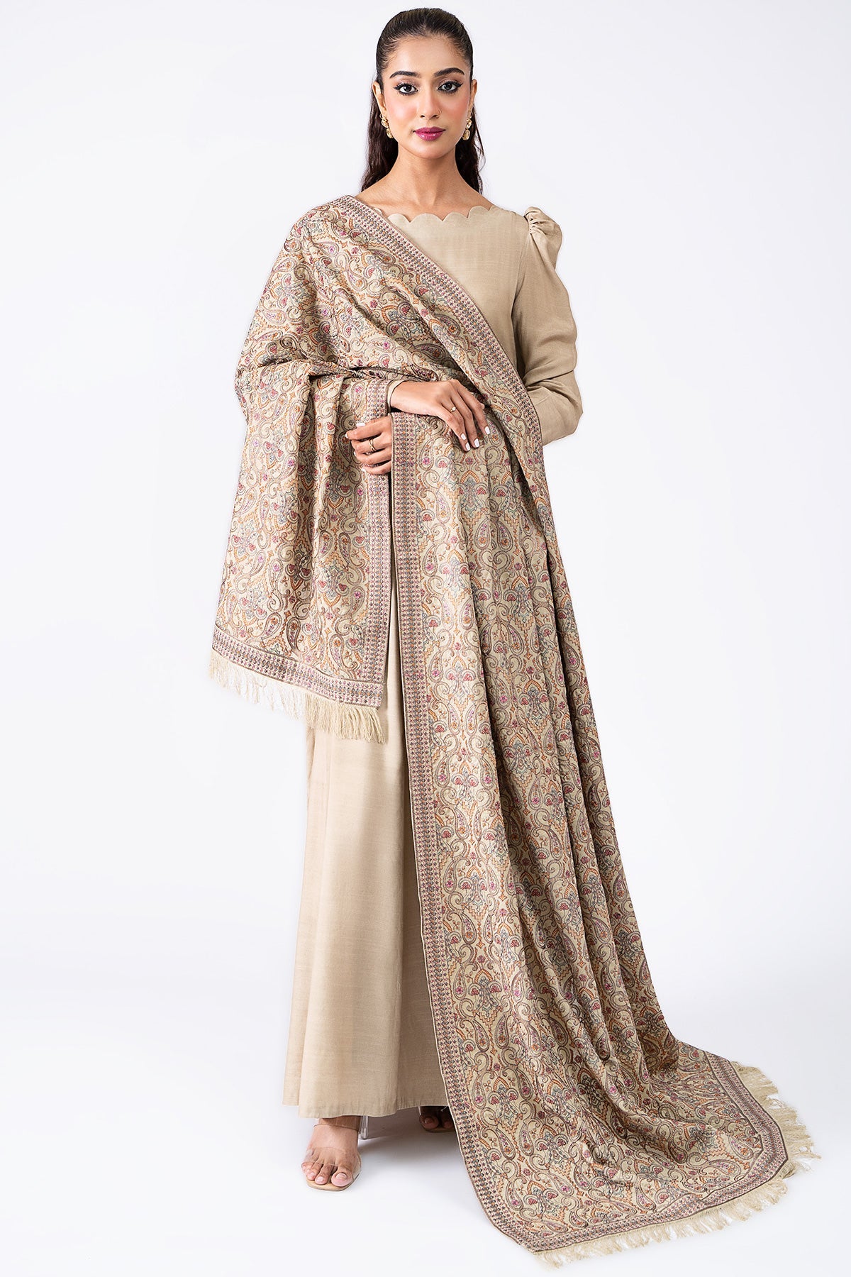 Kayseria - 1 Piece Viscose Karandi Shawl