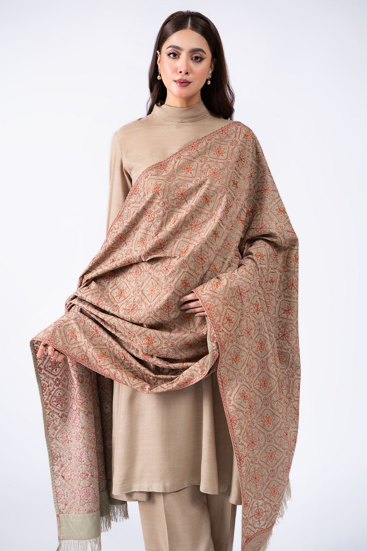 Kayseria - 1 Piece Viscose Karandi Shawl