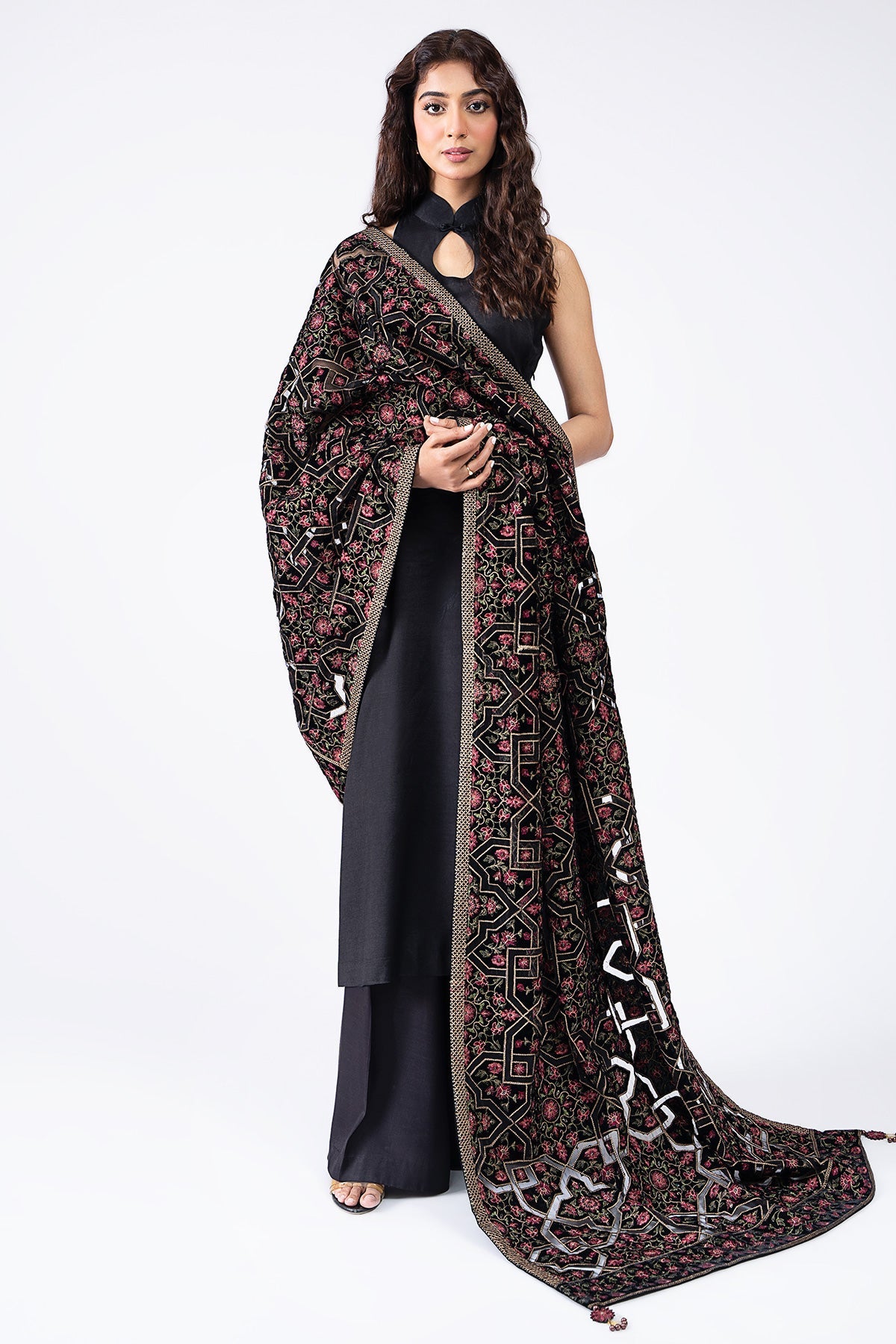 Kayseria - 1 Piece Velvet Shawl