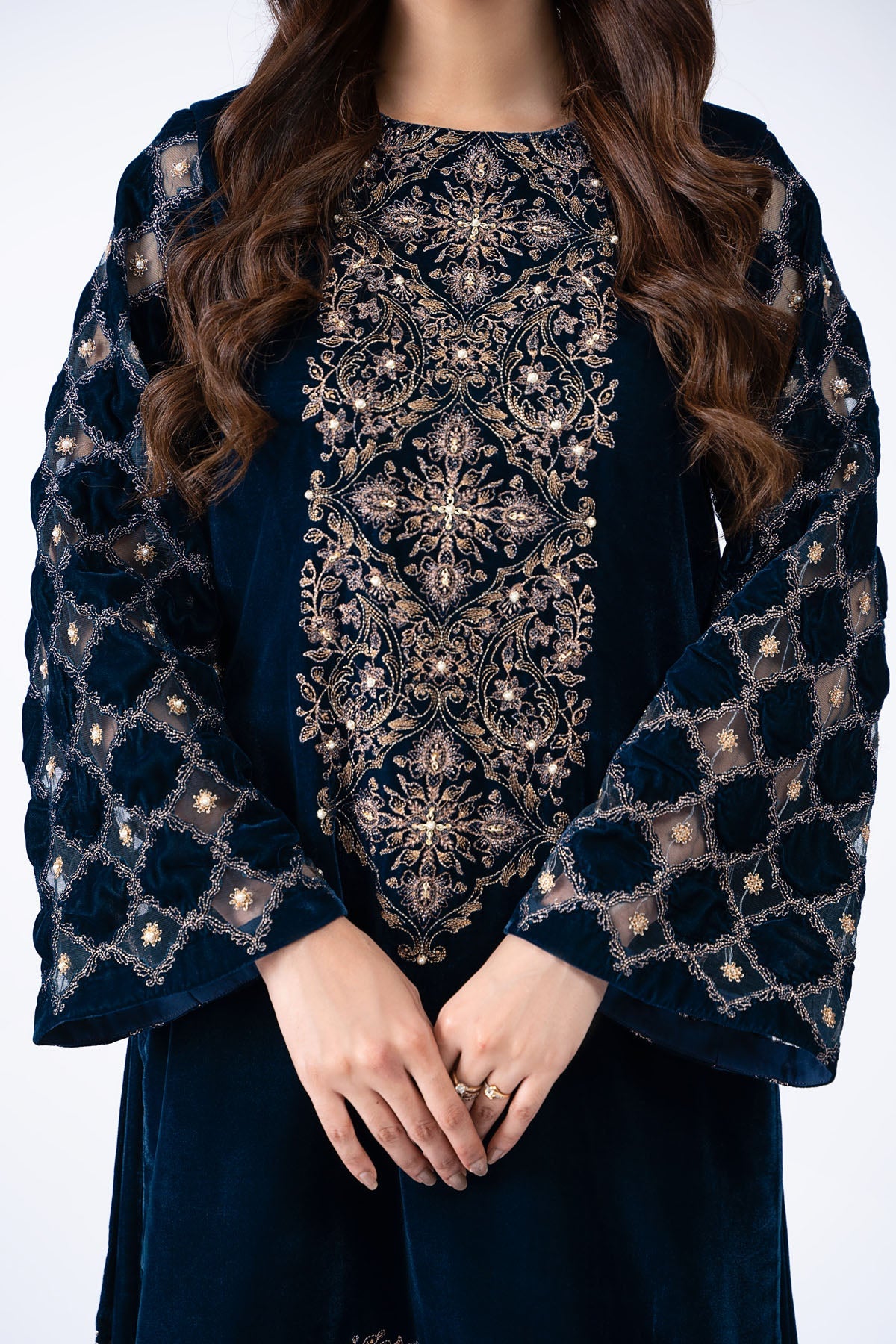Kayseria - 2 Piece Velvet Shirt & Shalwar
