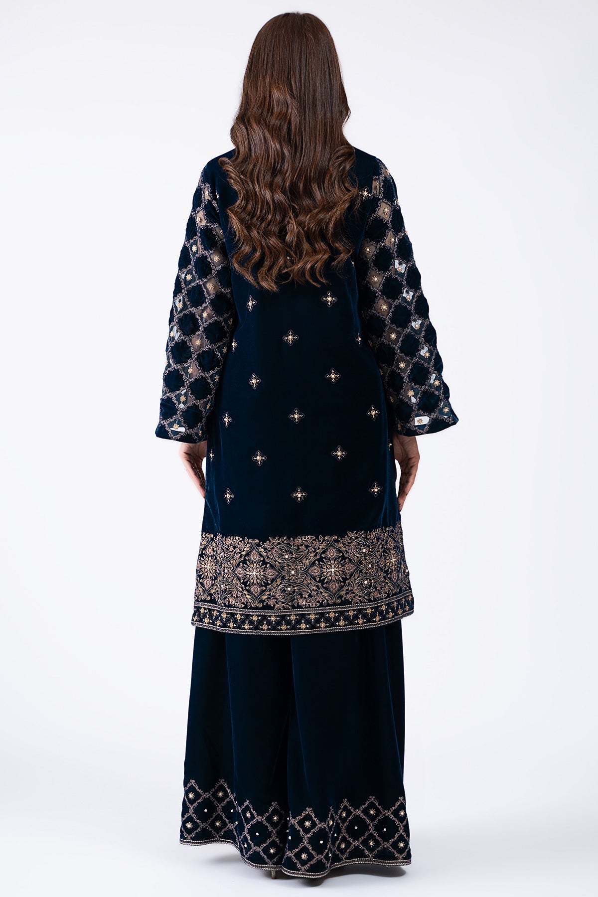 Kayseria - 2 Piece Velvet Shirt & Shalwar