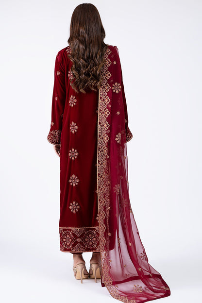 Kayseria - 3 Piece Velvet Suit