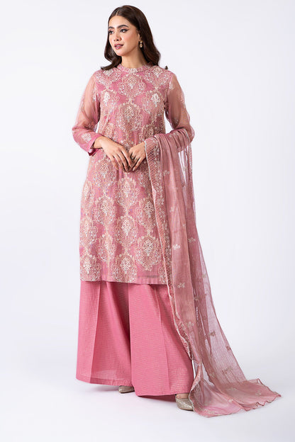 Kayseria - 3 Piece Zari Net Suit