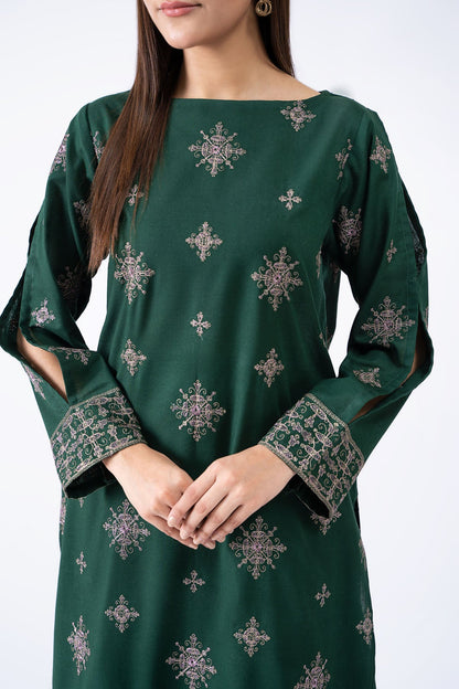 Kayseria - 2 Piece Dotted Khaddar Shirt & Shalwar