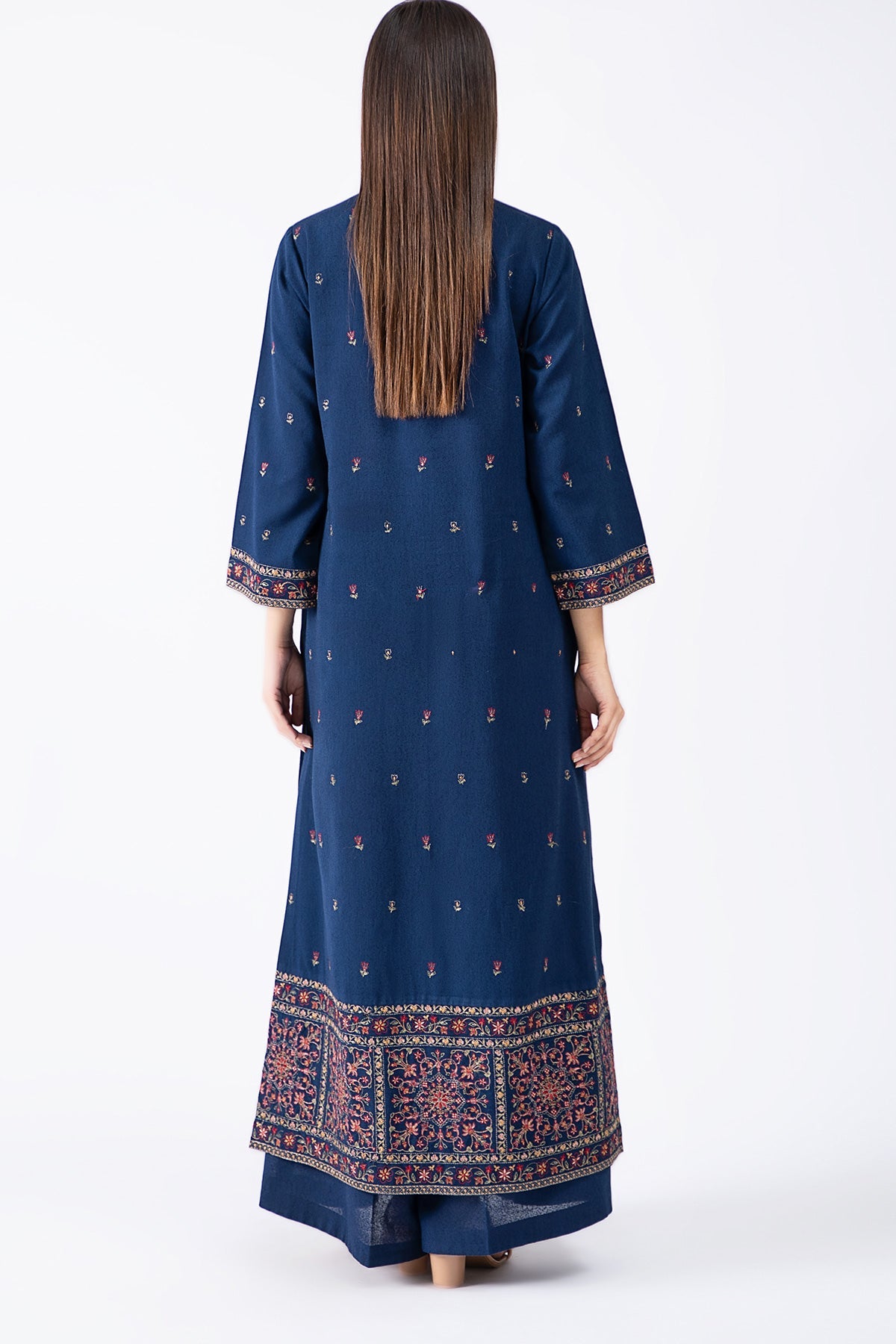 Kayseria - 2 Piece Dotted Khaddar Shirt & Shalwar