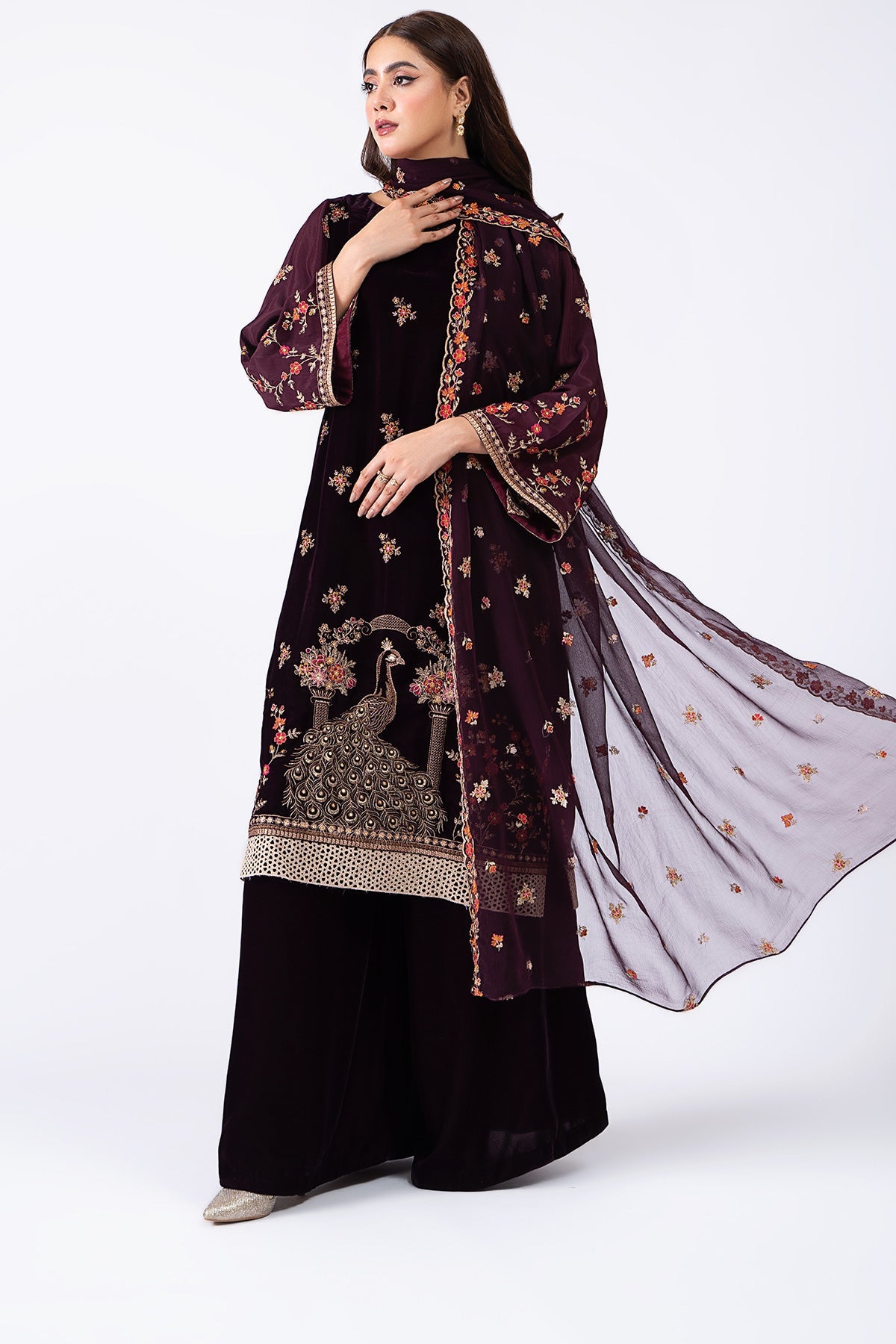 Kayseria - 3 Piece Velvet Suit