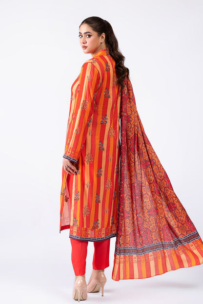 Kayseria - 3 Piece Pk Raw Silk Suit