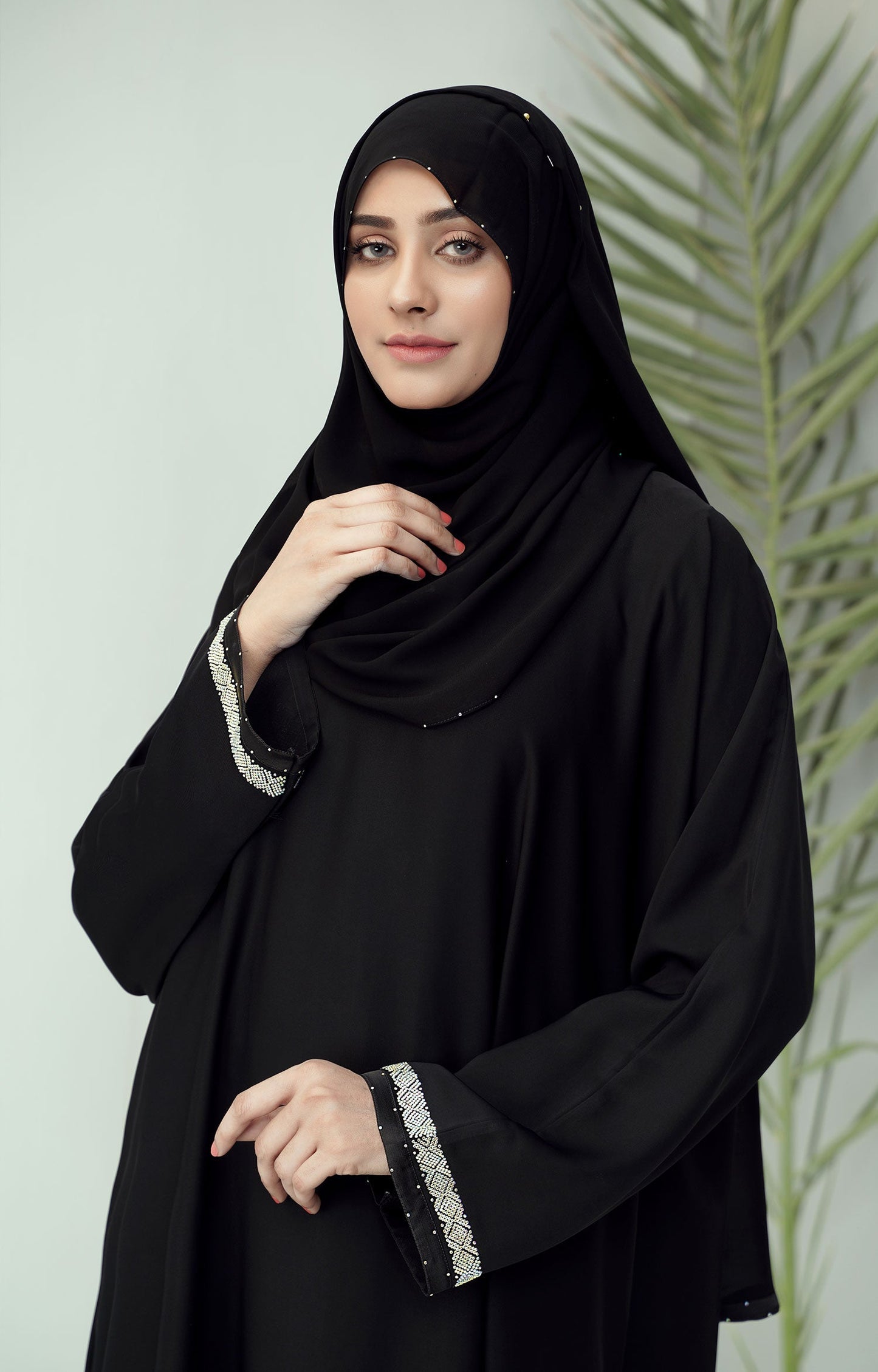 Hareer - ETOILE NOIR SWAROVSKI STONE WORK ABAYA