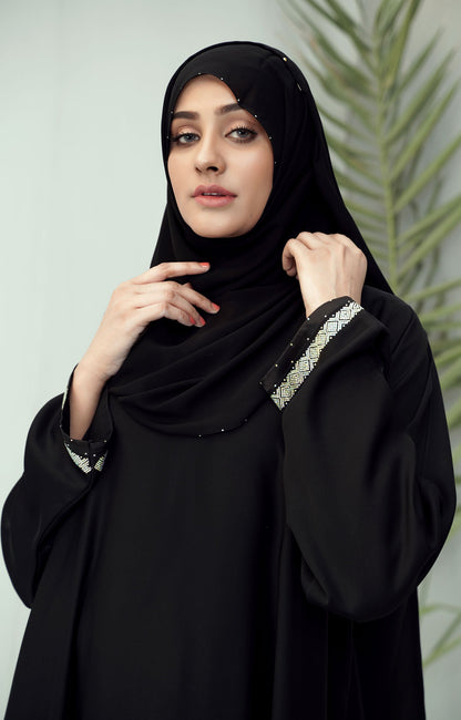 Hareer - ETOILE NOIR SWAROVSKI STONE WORK ABAYA