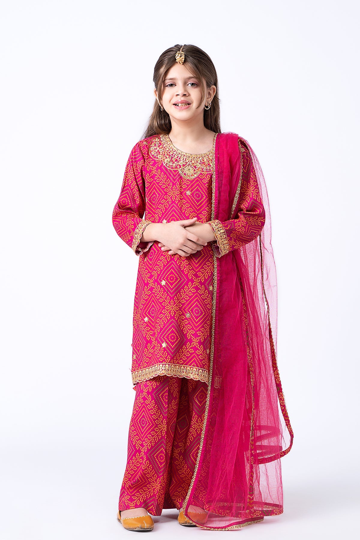 Kayseria - 3 Piece Pk Raw Silk Suit