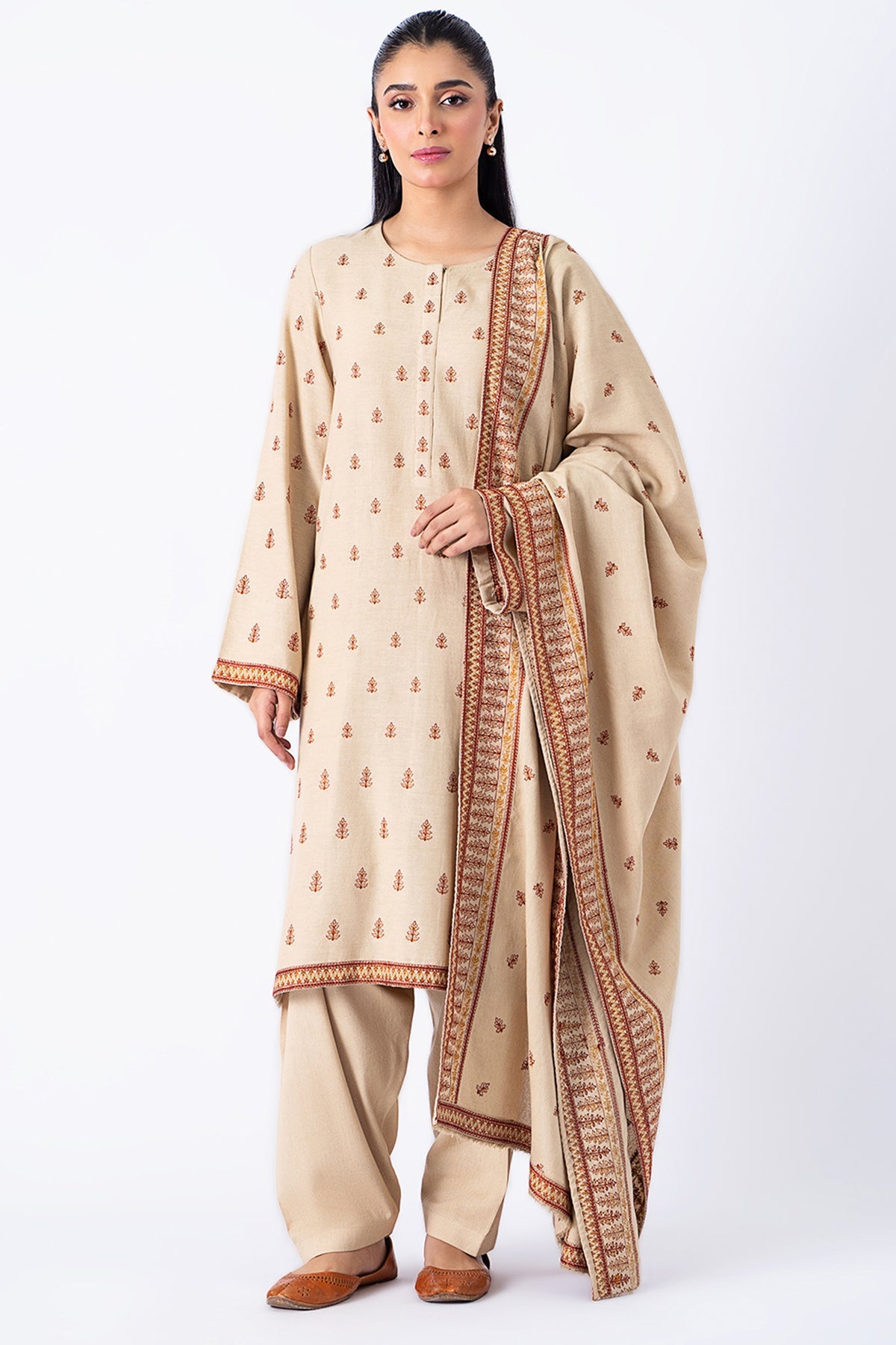 Kayseria - 3 Piece Cotton Karandi Suit