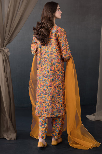 Kayseria - 3 Piece Pk Raw Silk Suit
