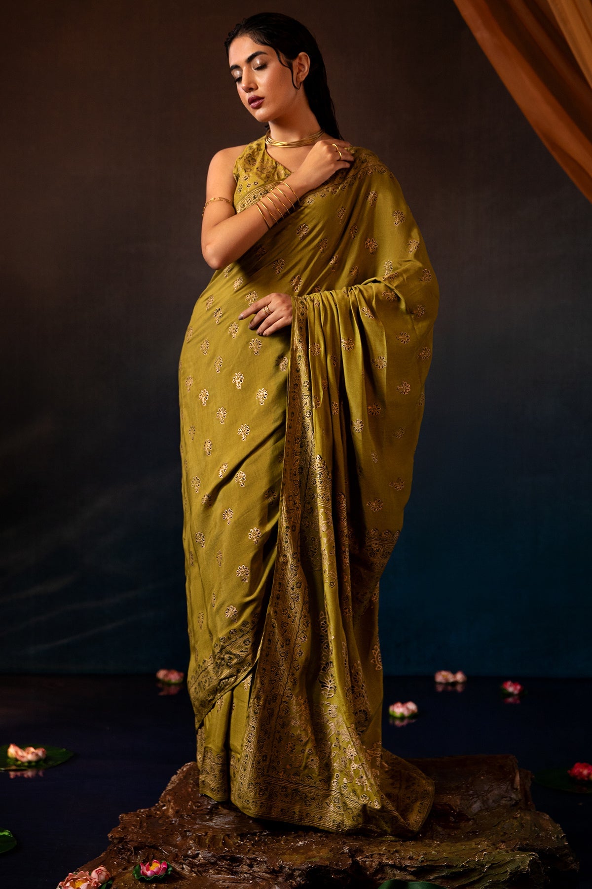 Kayseria - 3 Piece Thai Silk saree