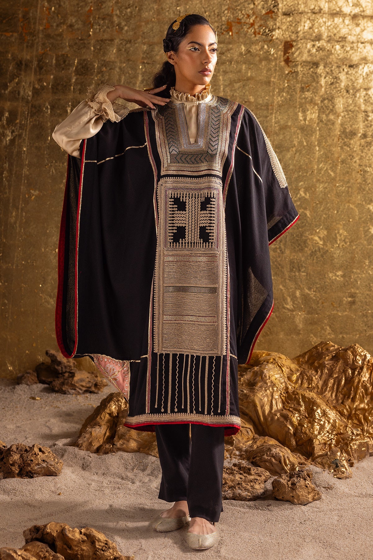 Kayseria - 2 Piece Viscose Karandi Shirt & Shalwar