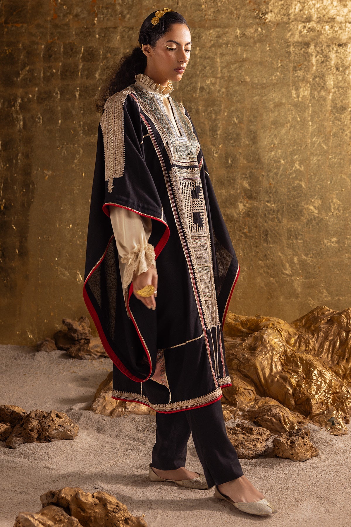 Kayseria - 2 Piece Viscose Karandi Shirt & Shalwar