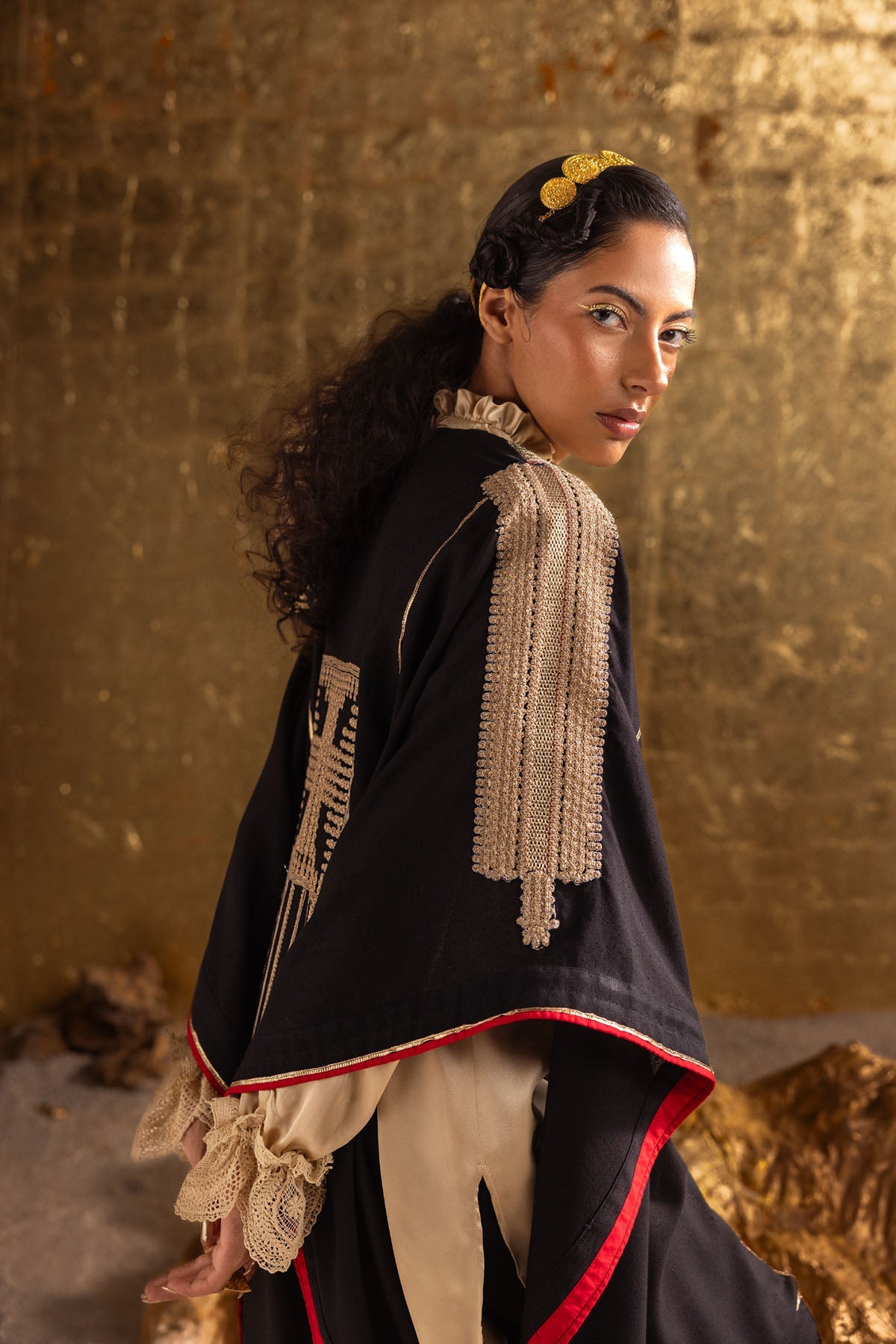 Kayseria - 2 Piece Viscose Karandi Shirt & Shalwar