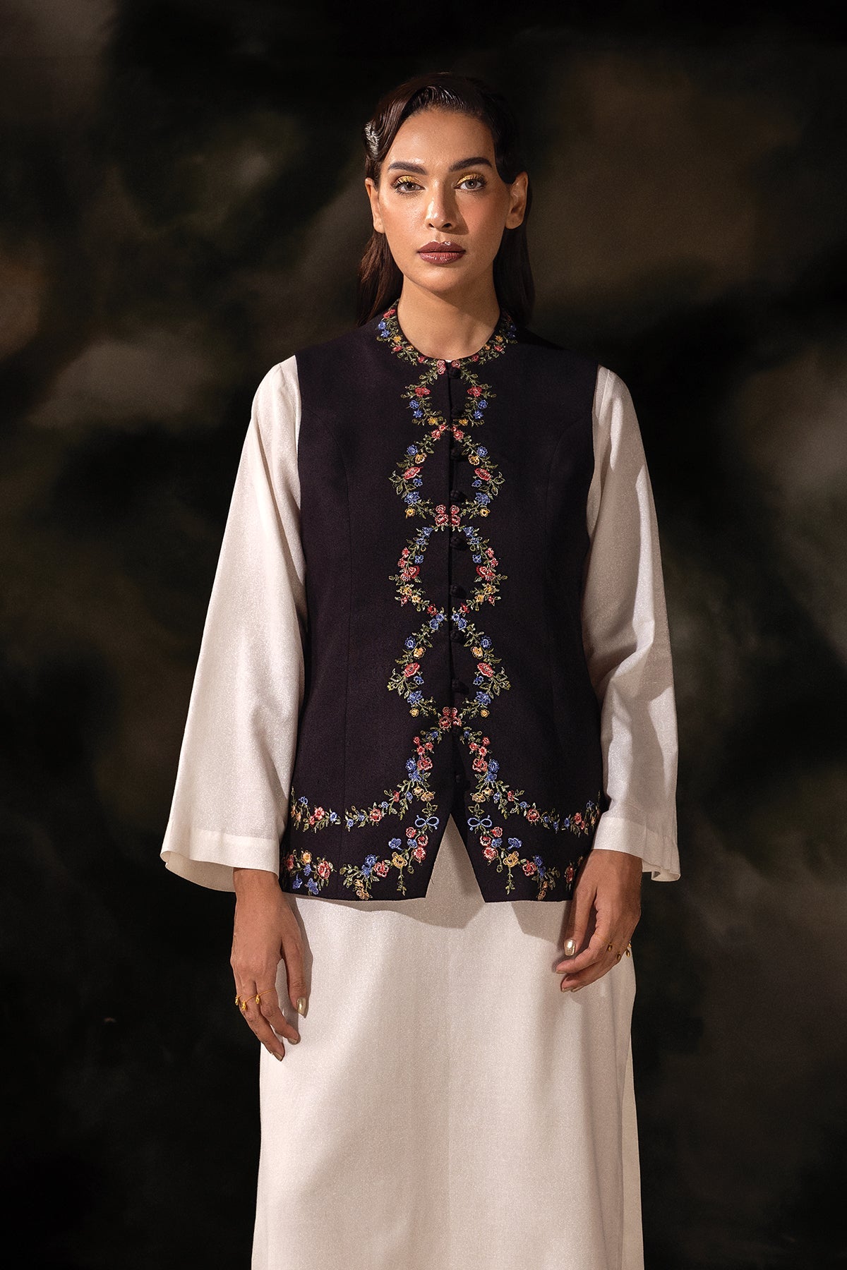 Kayseria - Sang-E-Sulemani- 1 Piece Viscose Karandi Coat