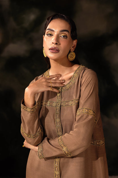 Kayseria - Aqeeq- 2 Piece Raw Silk Shirt & Shalwar