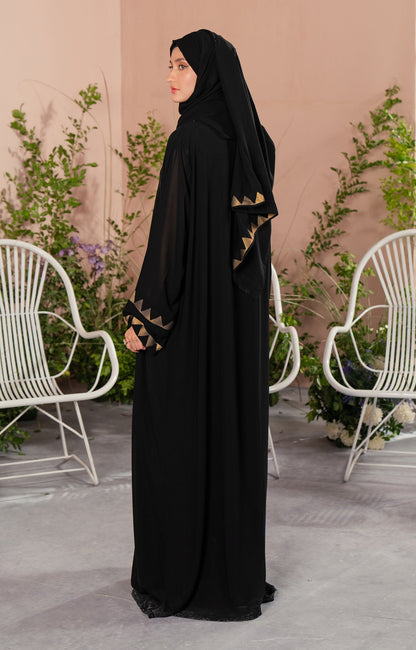 Hareer - ONYX PEARL FRONT OPEN ABAYA