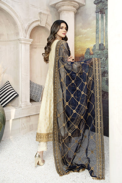 Ellena - 3-PC Stitched Paper Cotton Suit