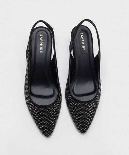 Sapphire - Embellished Kitten Heels