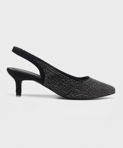 Sapphire - Embellished Kitten Heels