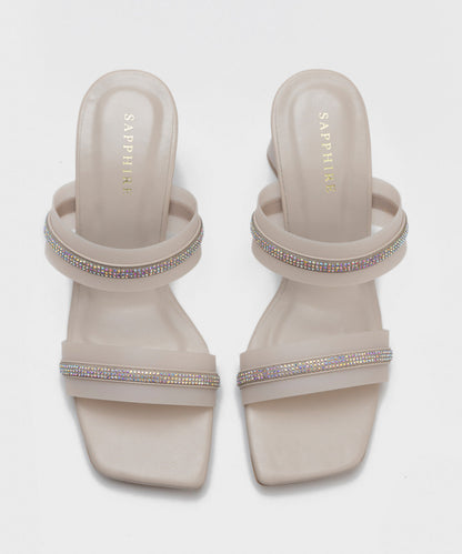 Sapphire - Embellished Block Heels