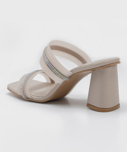 Sapphire - Embellished Block Heels