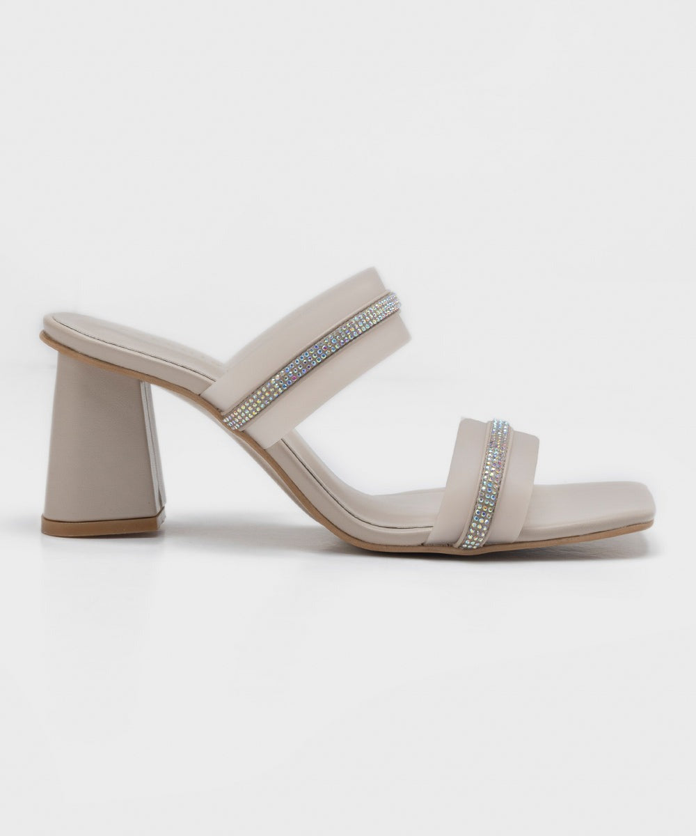 Sapphire - Embellished Block Heels